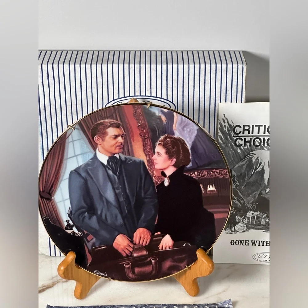 The Paris Hat Gone with the Wind Plate Critics Choice 1991 Bradford Exchange - Picture 3 of 7